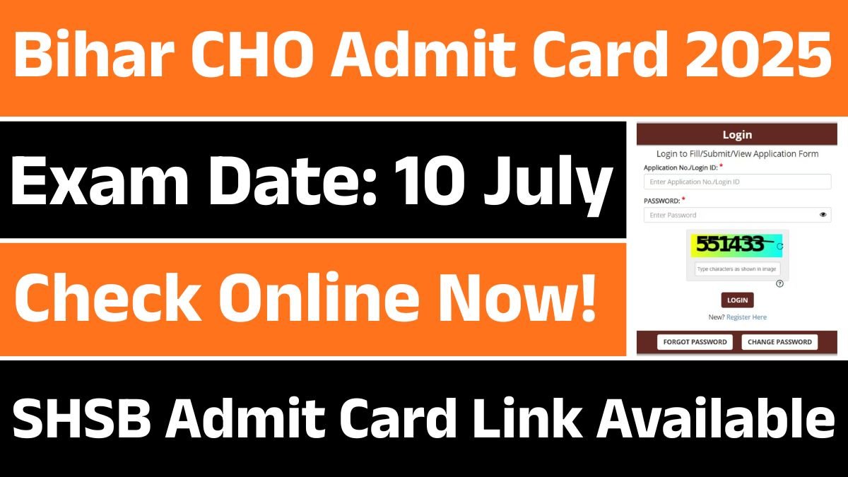 Bihar CHO Admit Card 2025