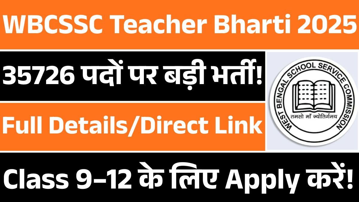 WBCSSC Assistant Teacher Recruitment 2025