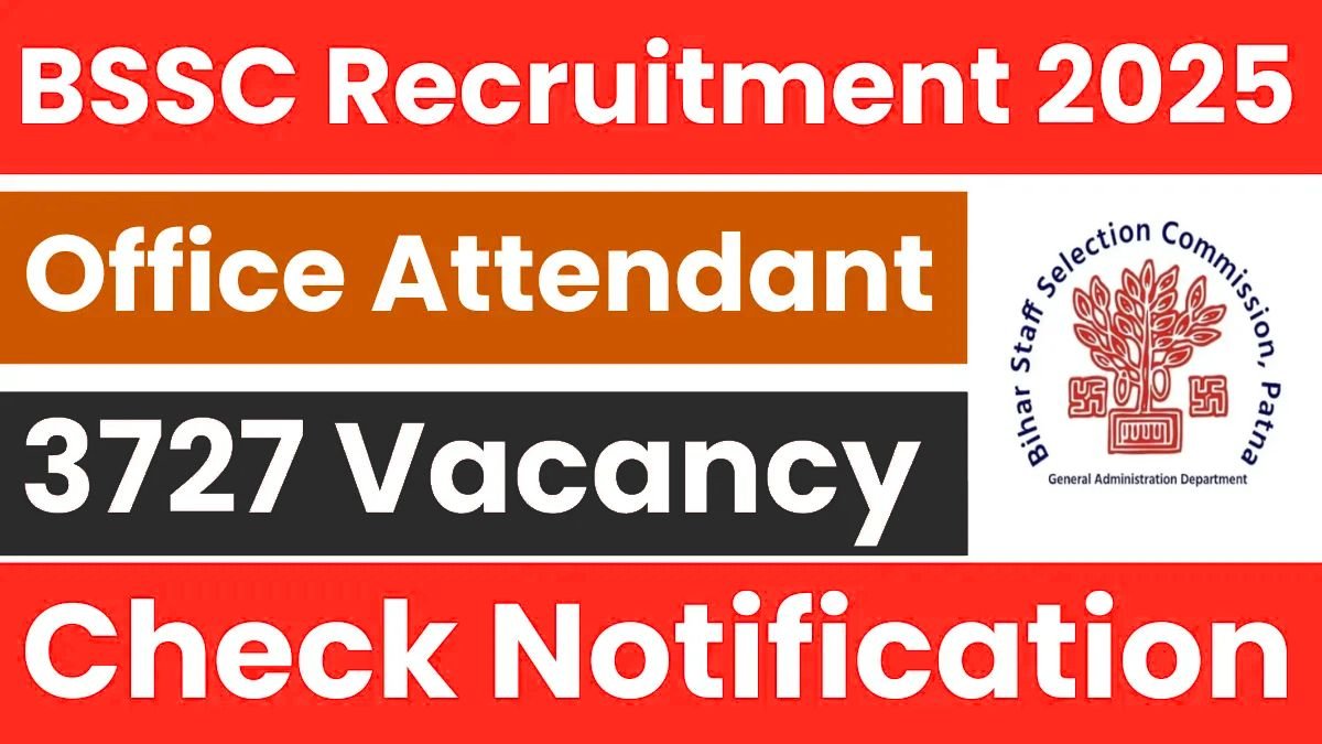 BSSC Office Attendant Recruitment 2025